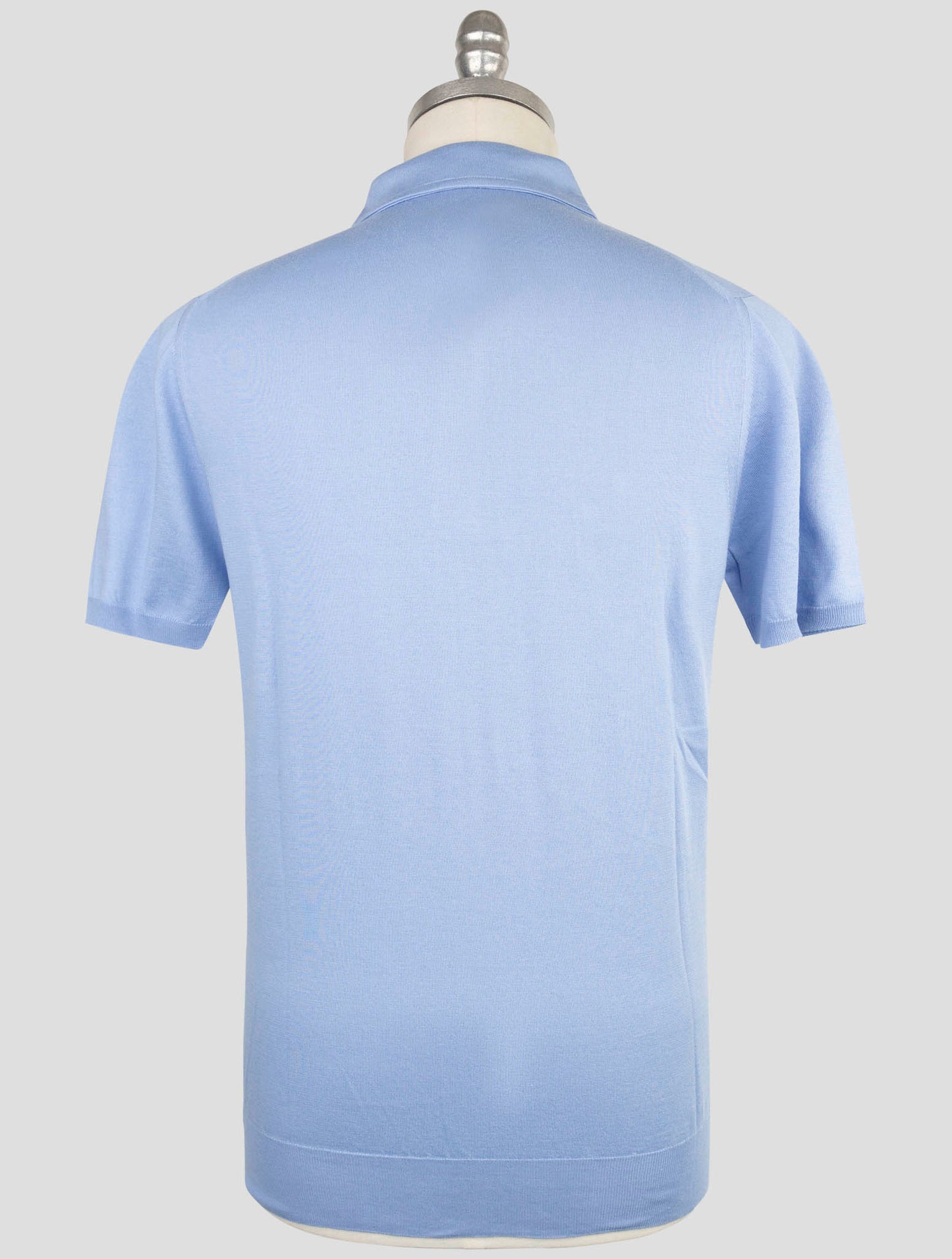 Kiton Light Blue Cotton Polo