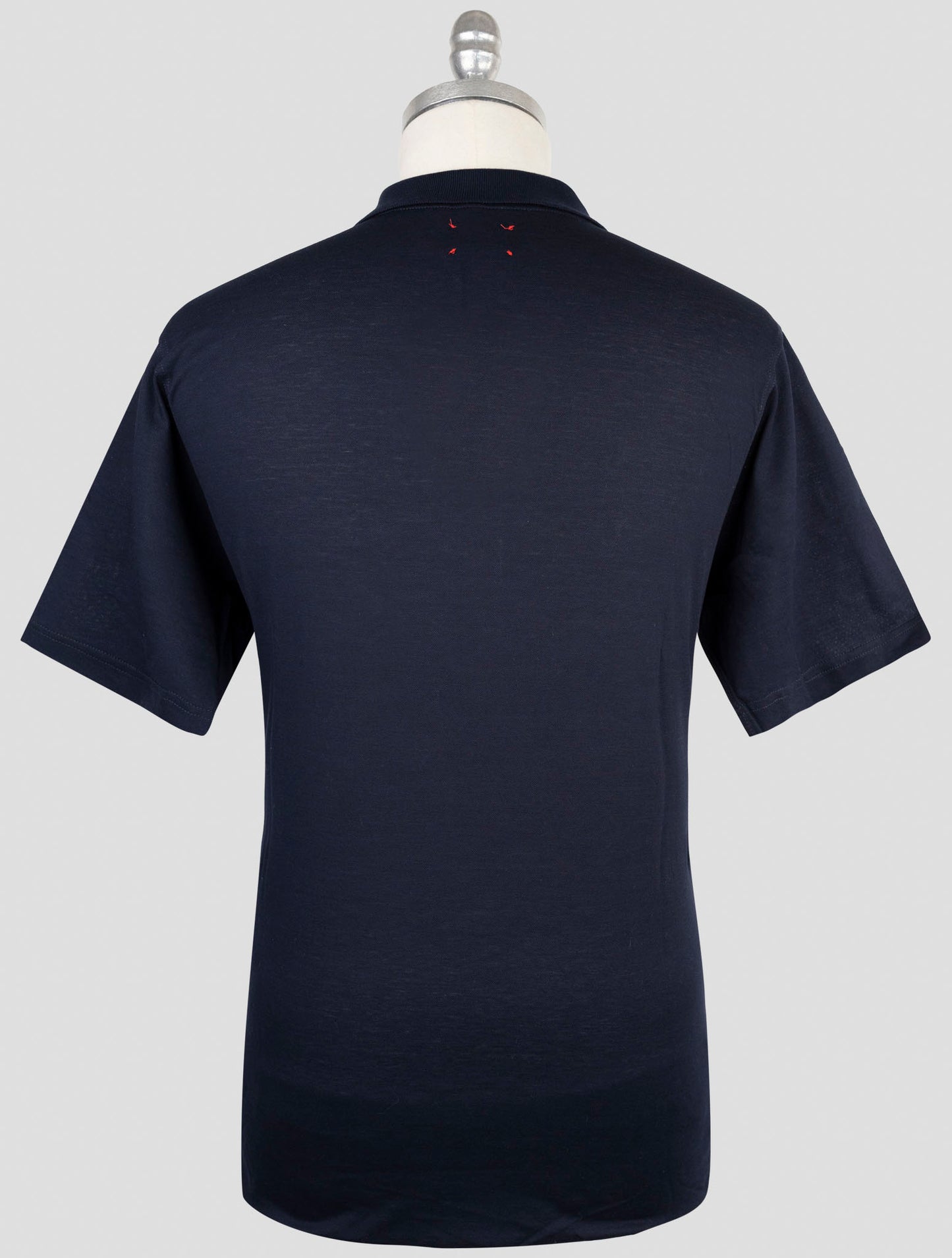Kiton Blue Cotton Polo Half Zip