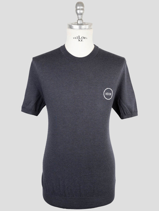 Kiton Dark Gray Cotton T-Shirt