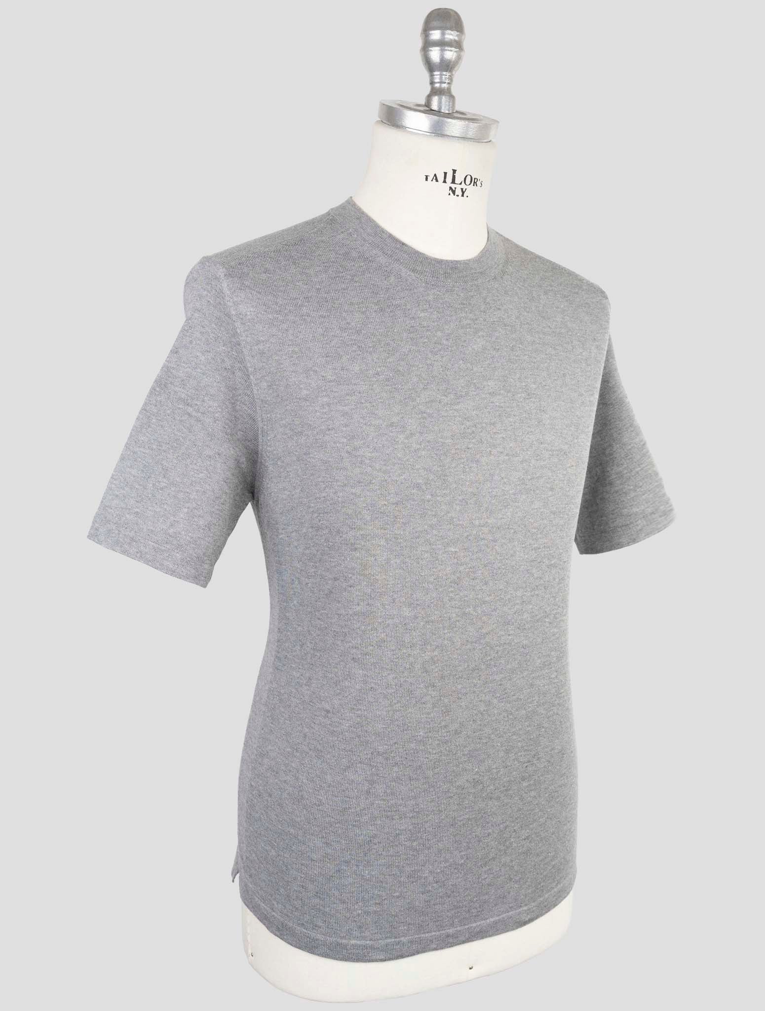 Kiton Gray Cotton T-Shirt