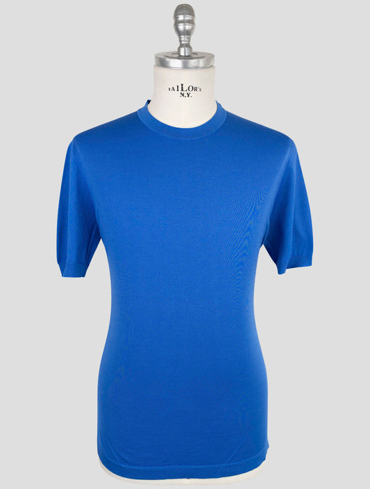 Kiton Blue Cotton T-Shirt