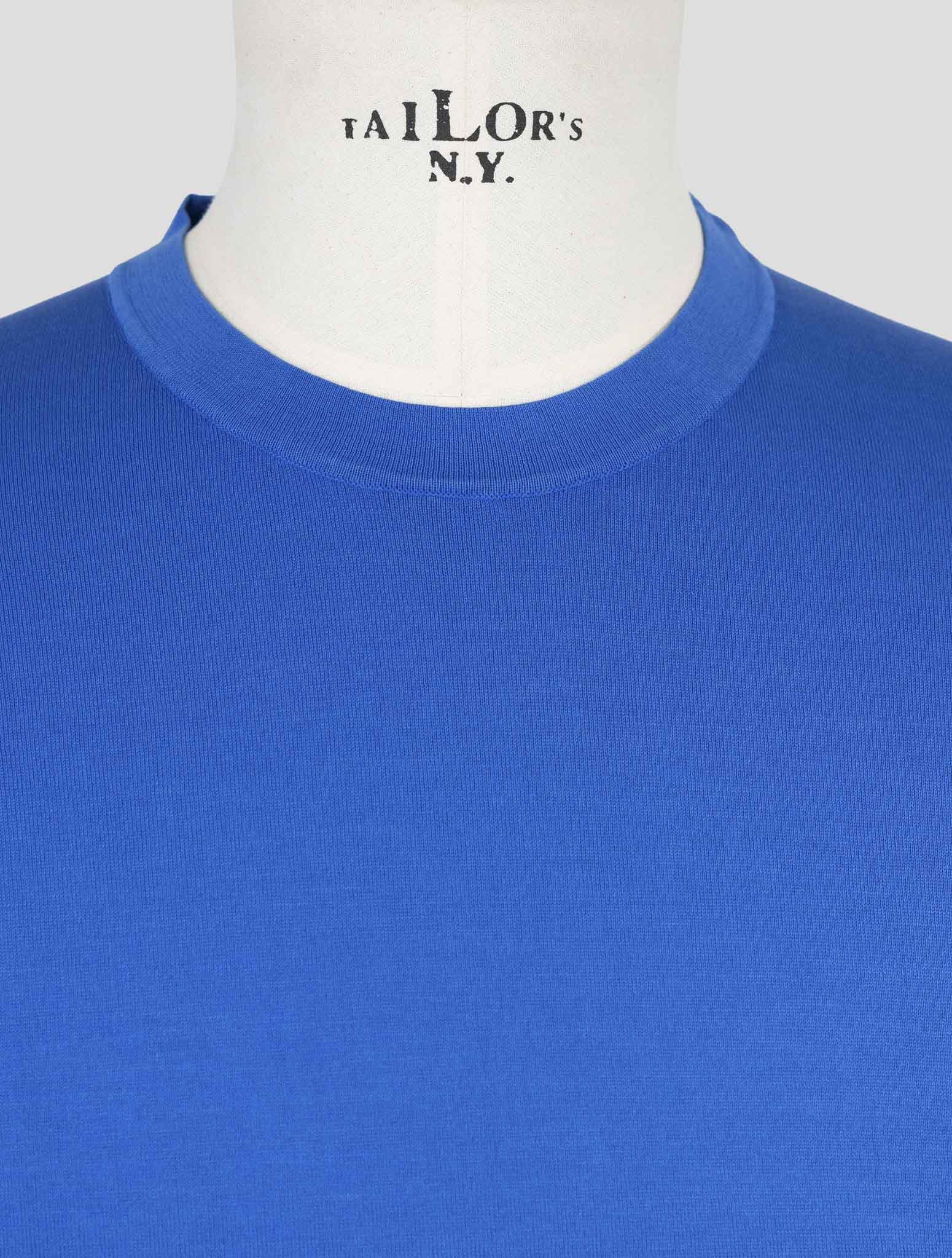 Kiton Blue Cotton T-Shirt
