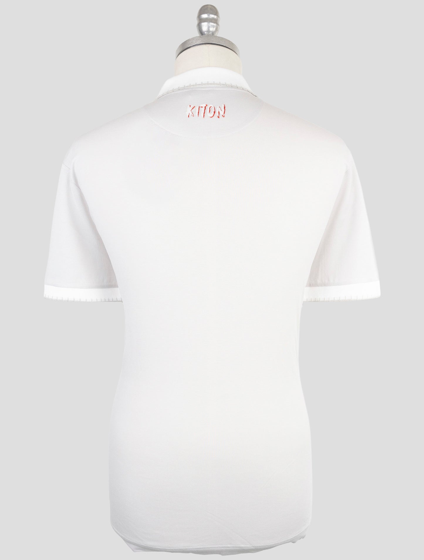 Kiton Gray Cotton Polo Half Zip