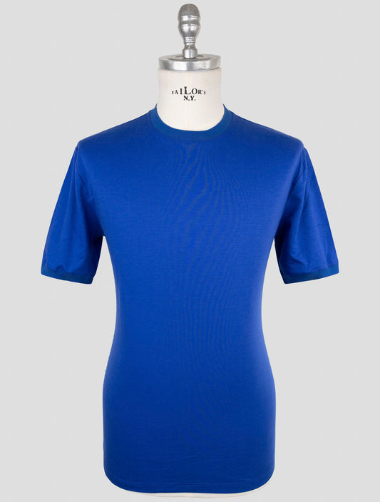 Kiton Blue Cotton T-Shirt