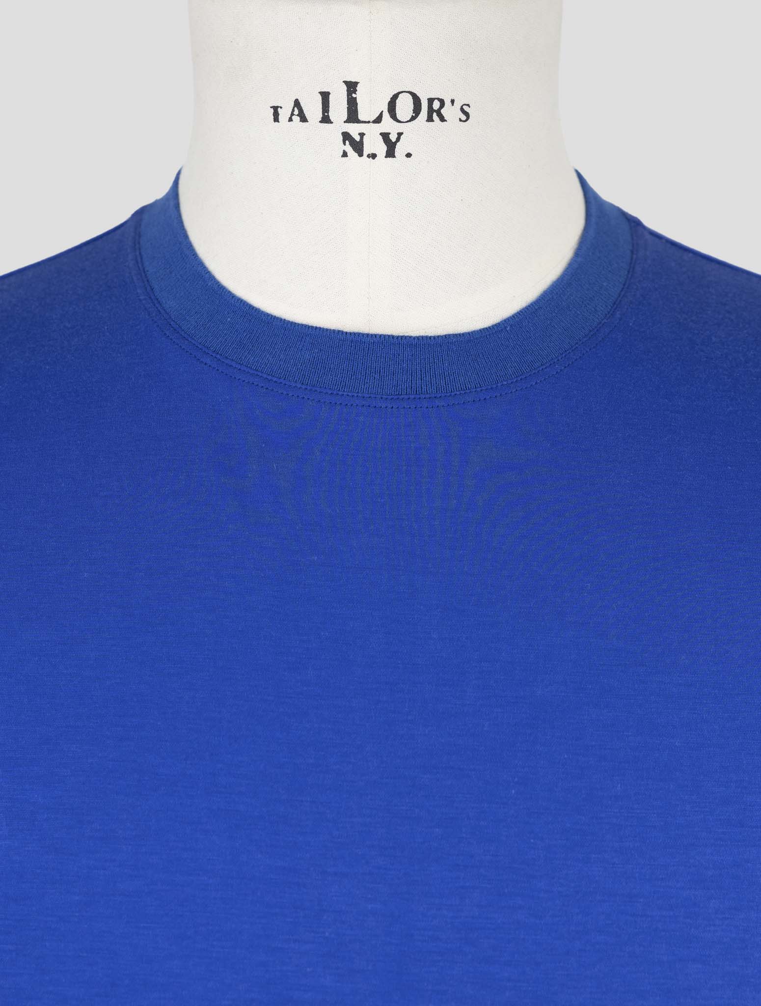Kiton Blue Cotton T-Shirt
