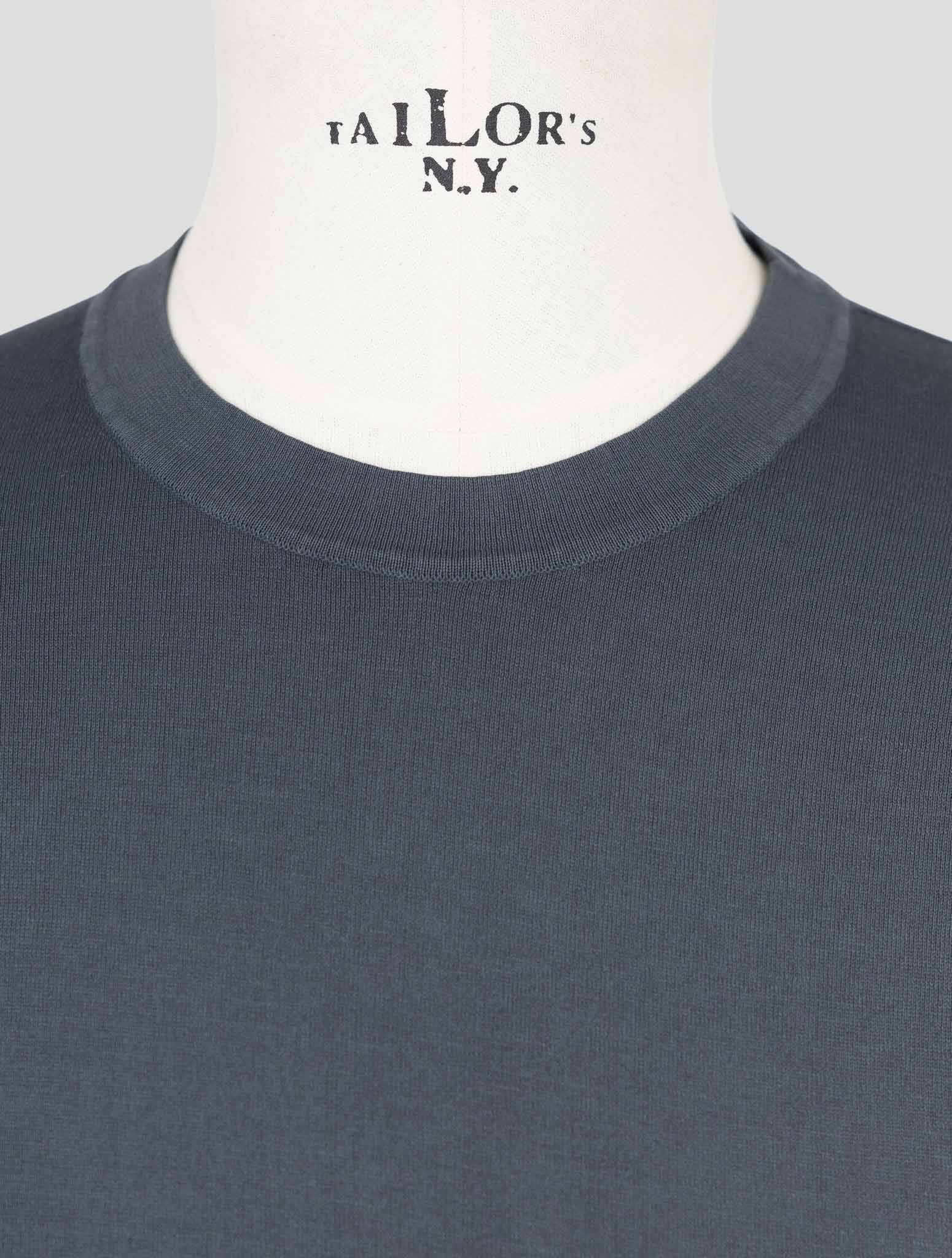 Kiton Blue Cotton T-Shirt