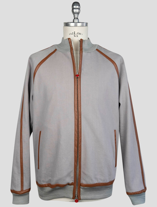 Kiton Gray Cotton Pa Coat