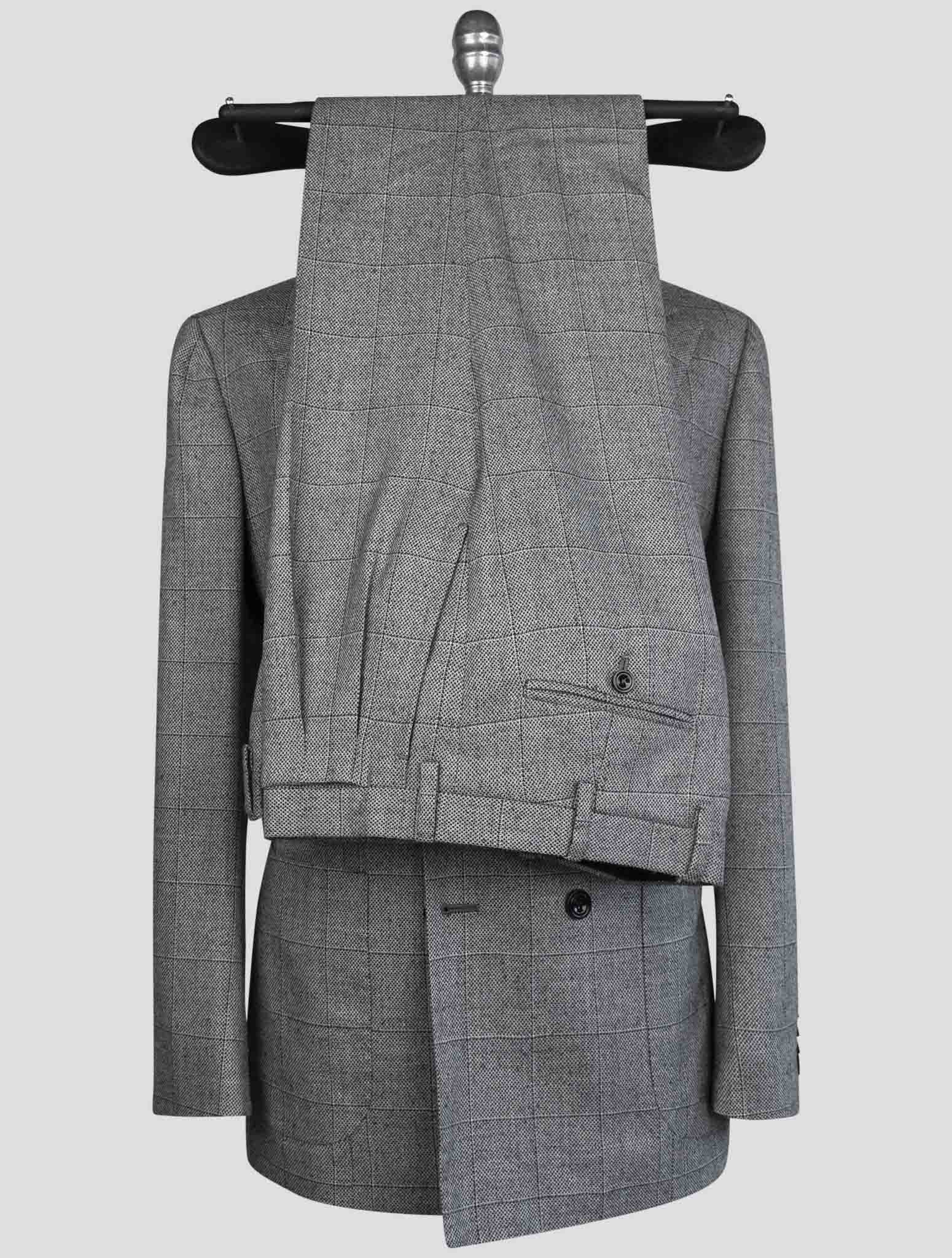 Kiton Gray Cashmere Silk Linen Suit