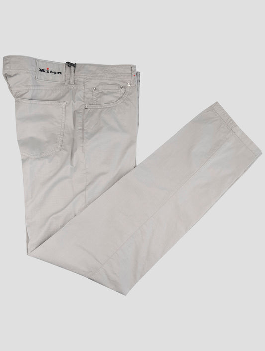 Kiton Gray Cotton Ea Jeans