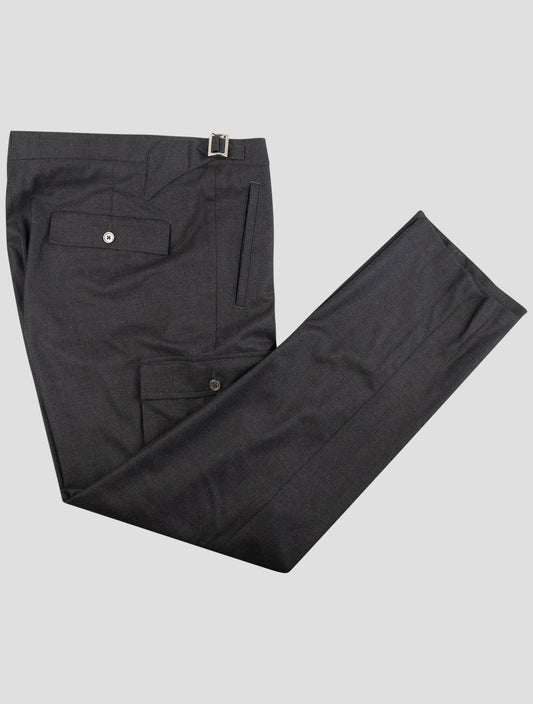 Kiton  Gray Virgin Wool  Cargo Pants