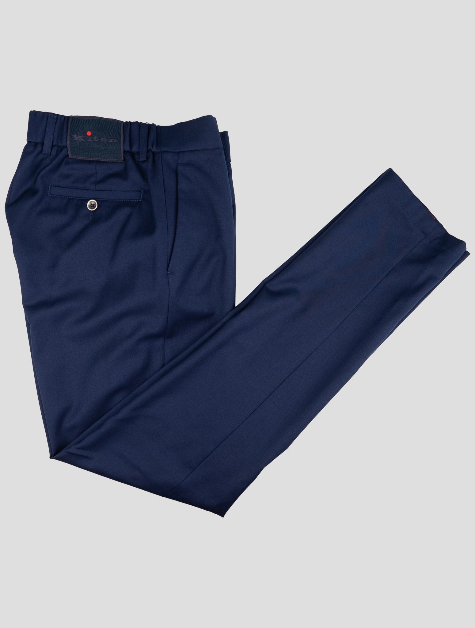 Kiton Blue Wool Pants
