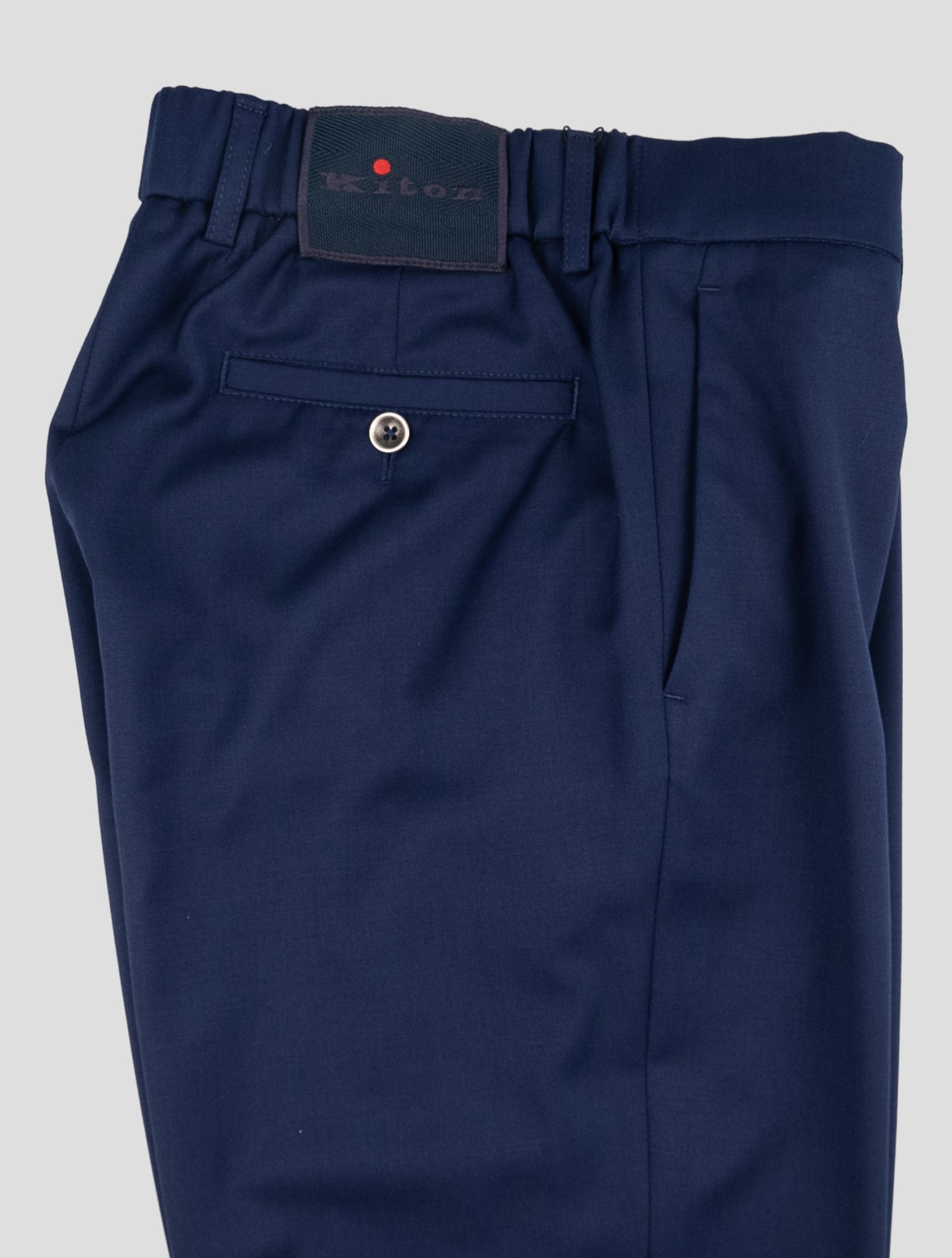 Kiton Blue Wool Pants