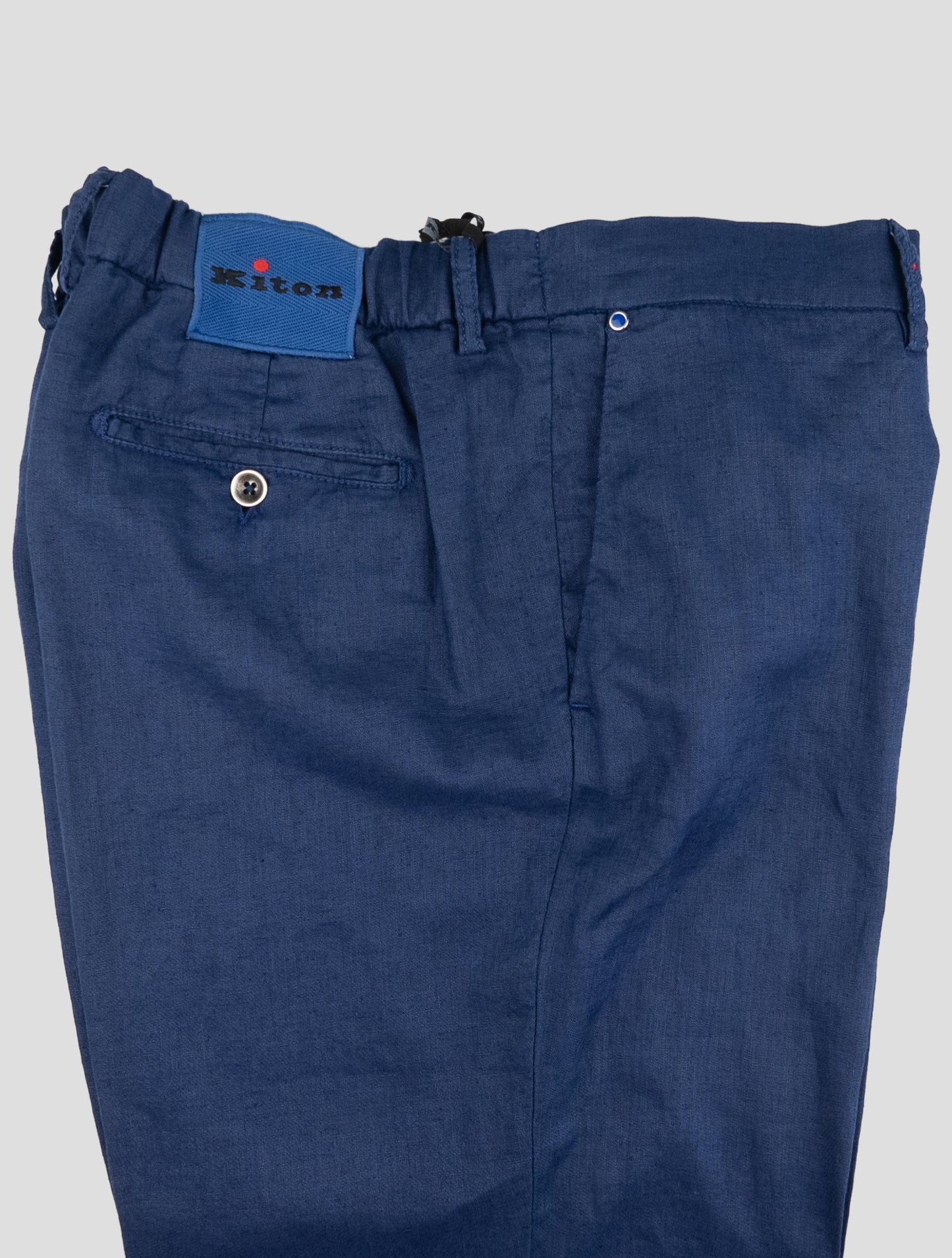Kiton Blue Linen Pants