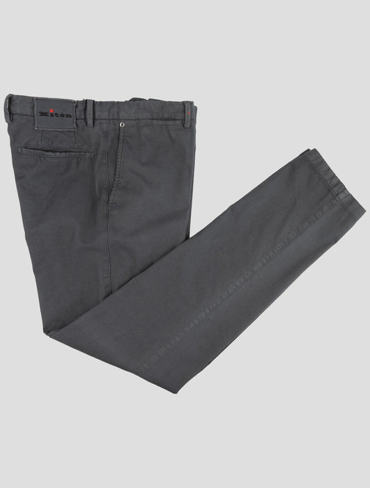 Kiton Gray Cotton Ea Pants