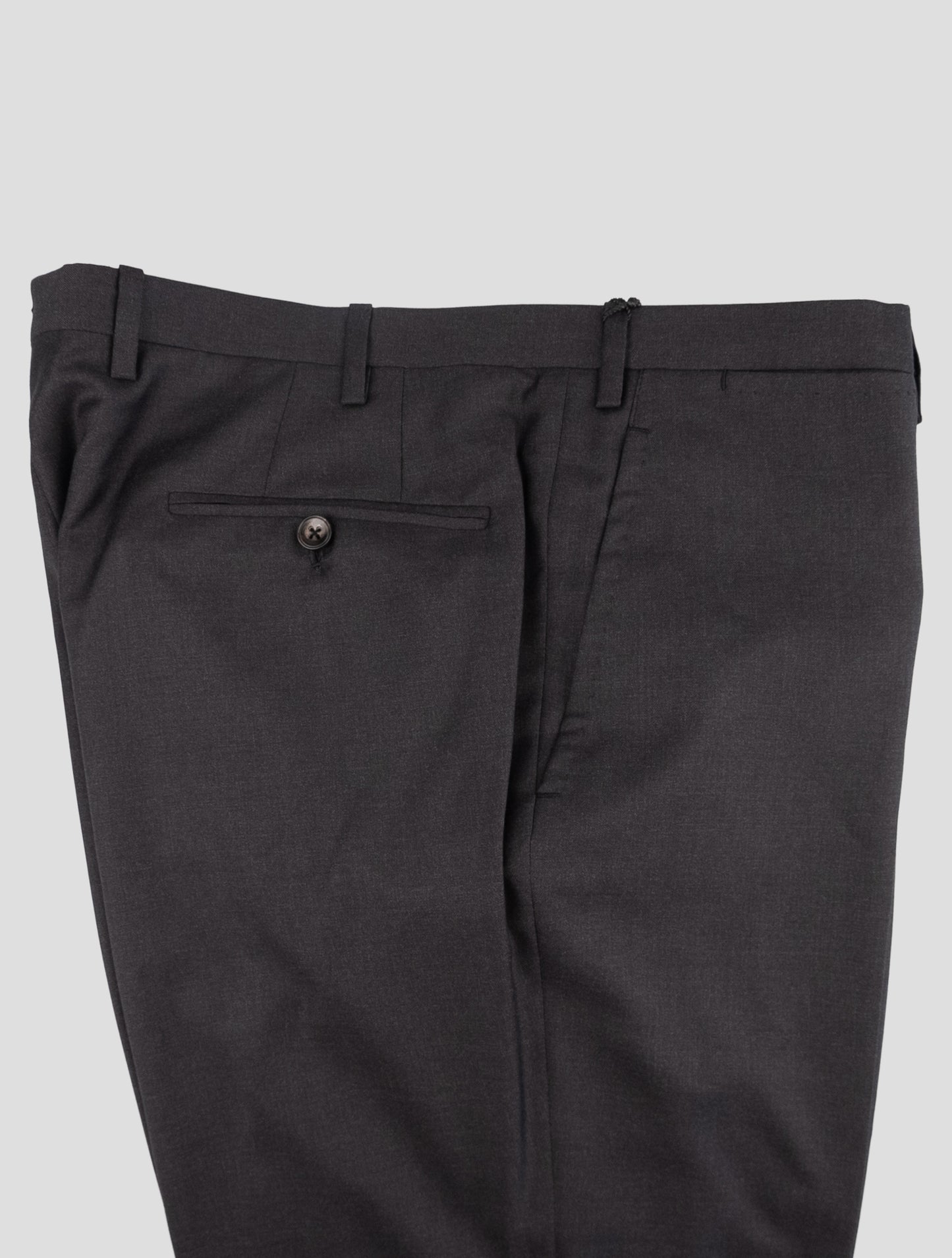 Kiton Gray Wool Dress Pants