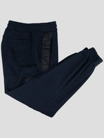 Kiton Blue Cotton Pl Pants