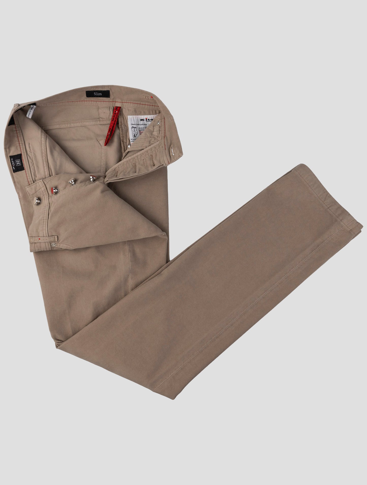 Kiton Beige Cotton Wool Ea Jeans