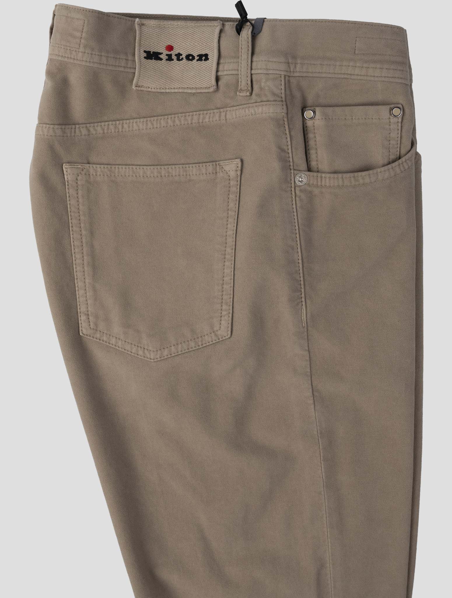 Kiton Beige Cotton Wool Ea Jeans