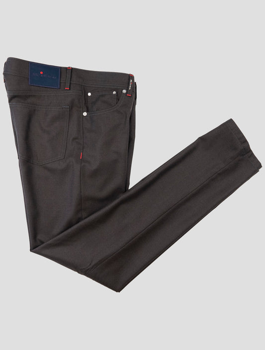 Kiton Brown Cotton Jeans