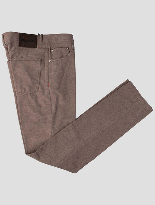 Kiton Brown Cotton Jeans