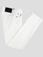 Kiton White Cotton Ea Jeans