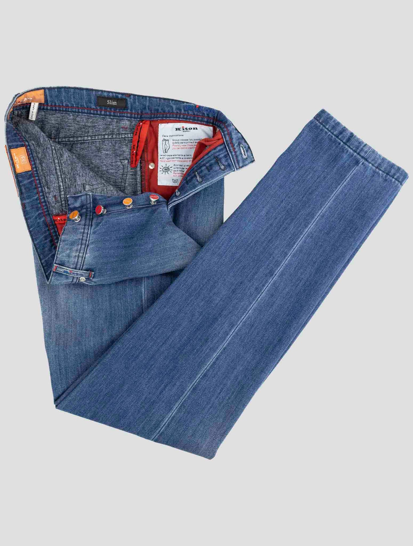 Kiton Denim Cotton Wool Pa Jeans