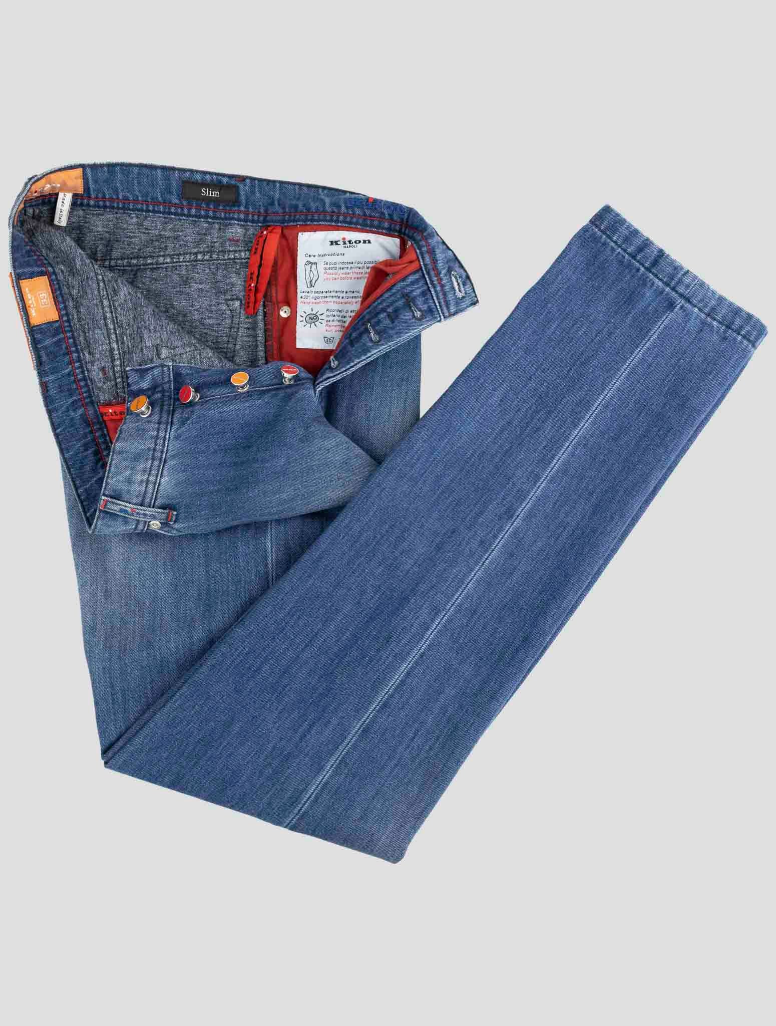 Kiton Denim Cotton Wool Pa Jeans