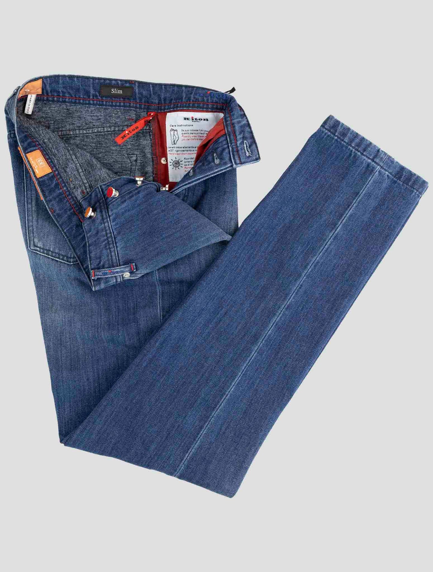 Kiton Denim Cotton Wool Pa Jeans