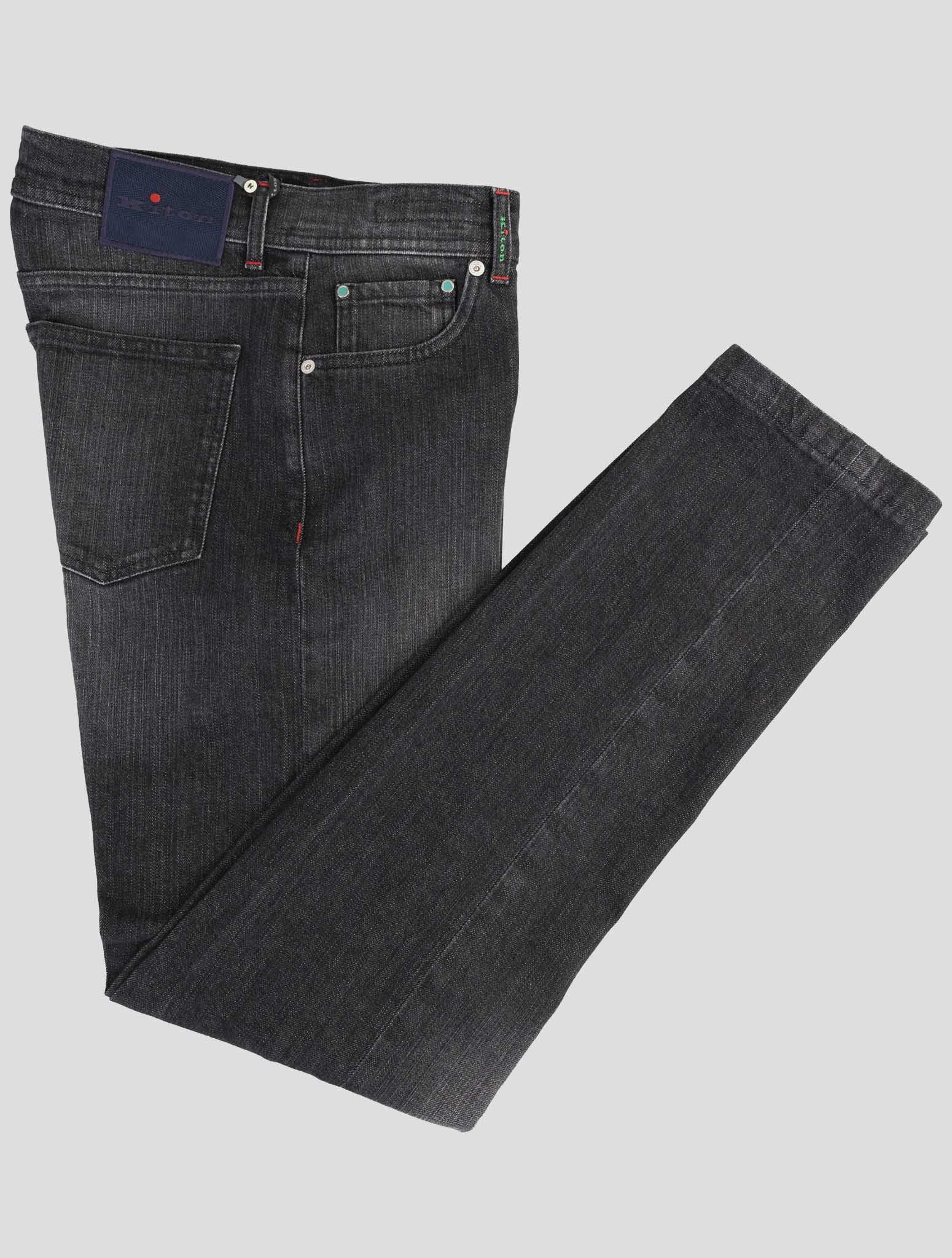 Kiton Dark Gray Cotton Ea Jeans