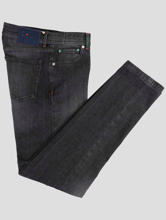 Kiton Dark Gray Cotton Ea Jeans