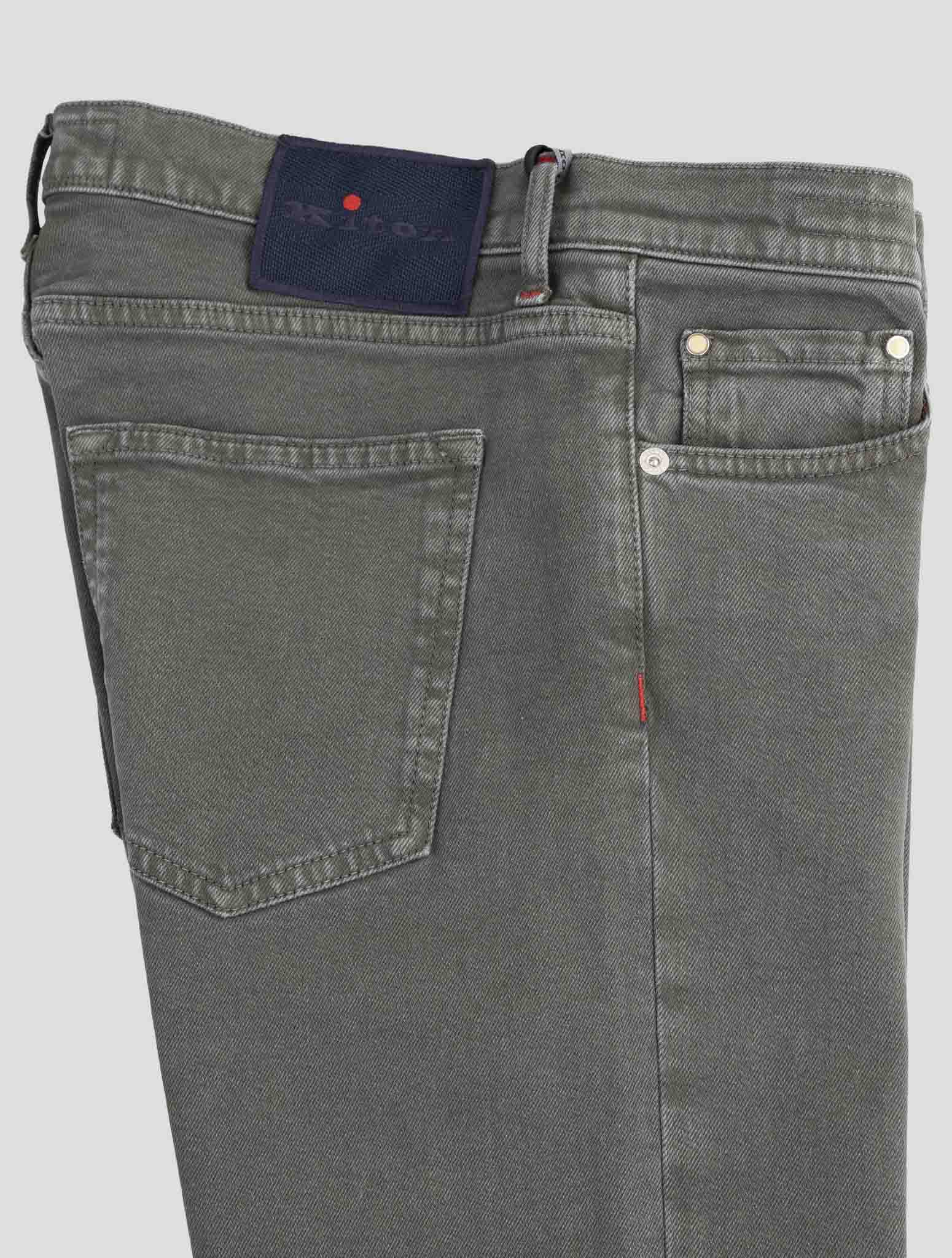 Kiton Gray Cotton Ea Jeans