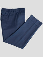Kiton Blue Virgin Silk Pants