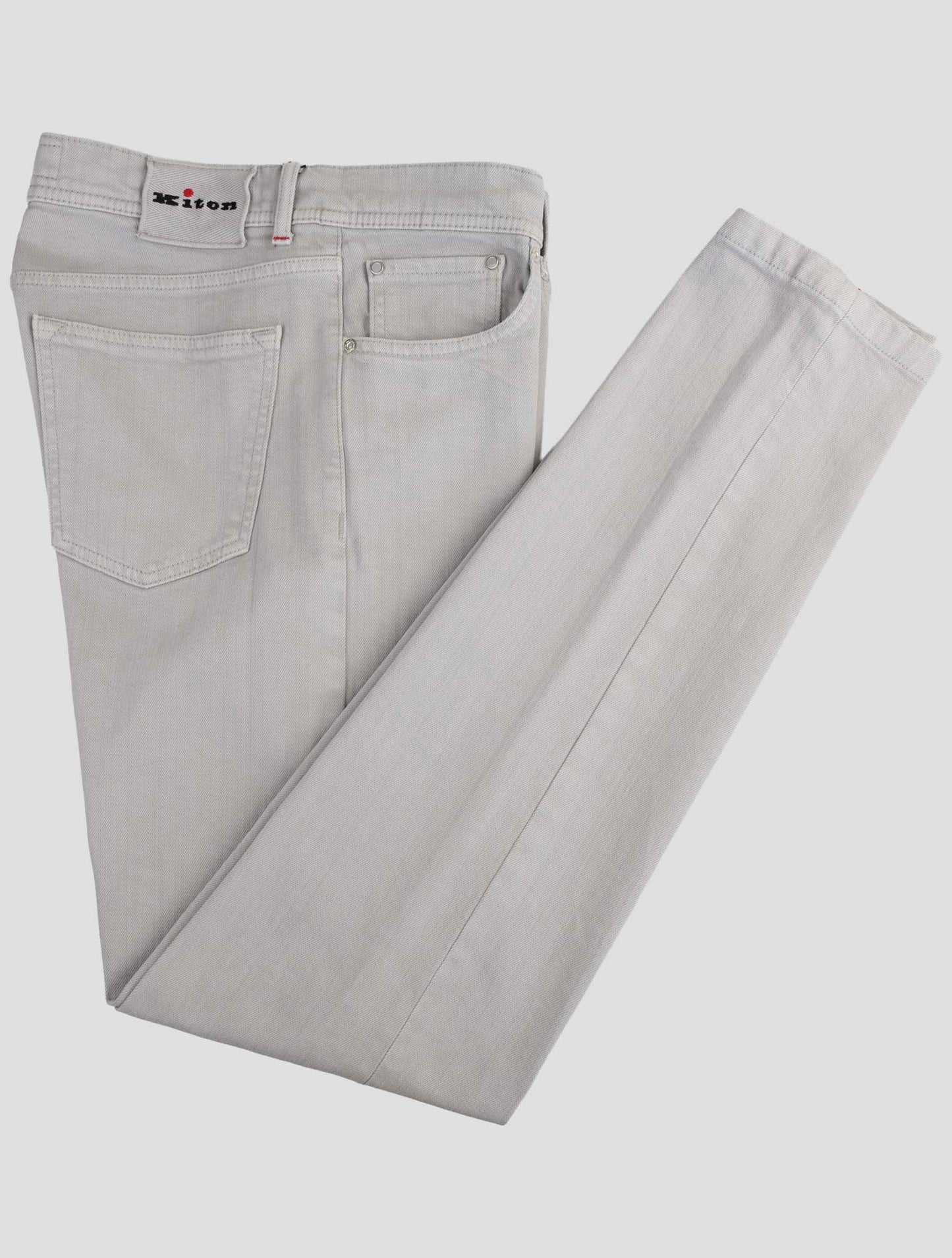 Kiton Gray Cotton Ea Jeans