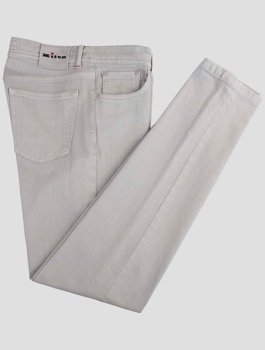 Kiton Gray Cotton Ea Jeans