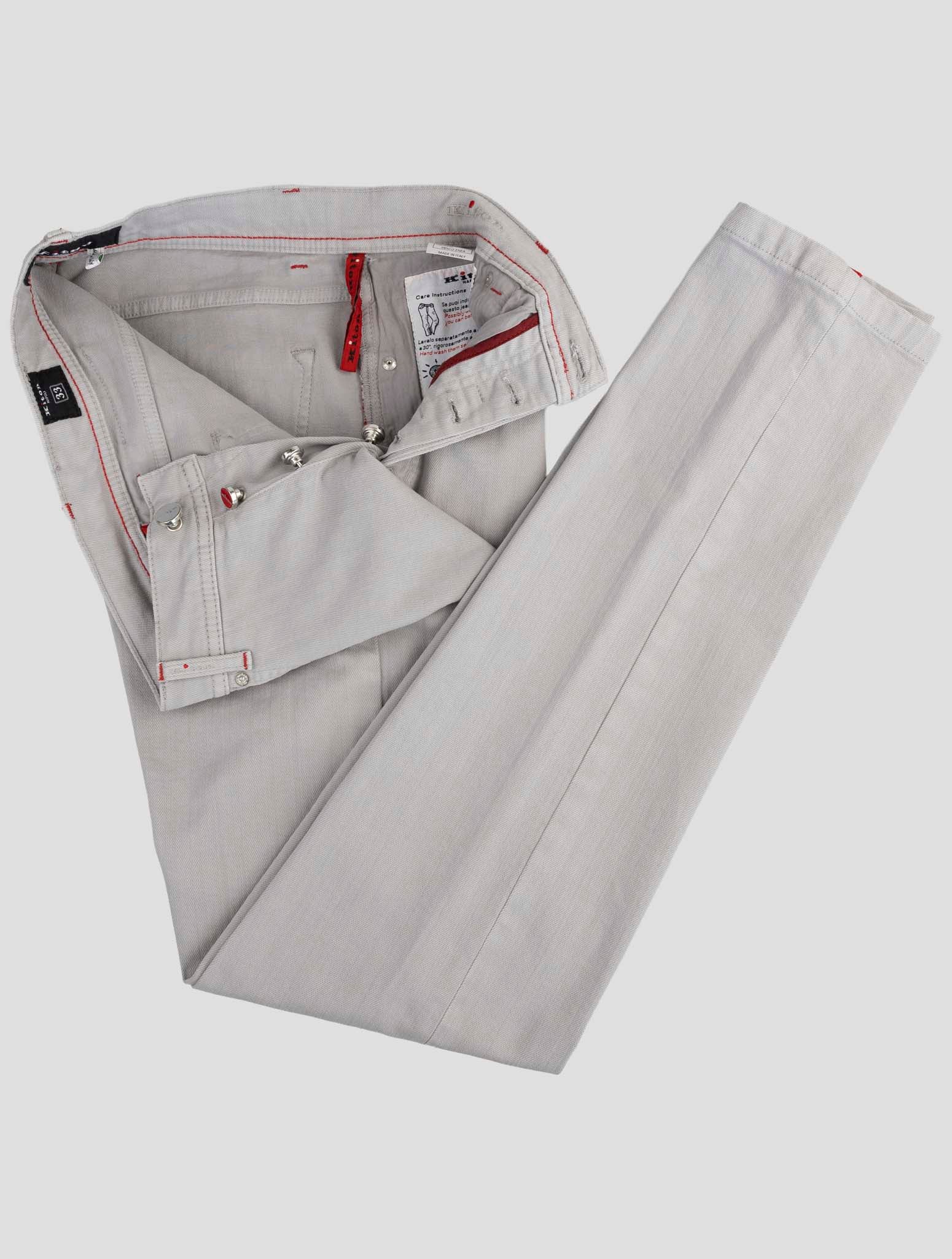 Kiton Gray Cotton Ea Jeans