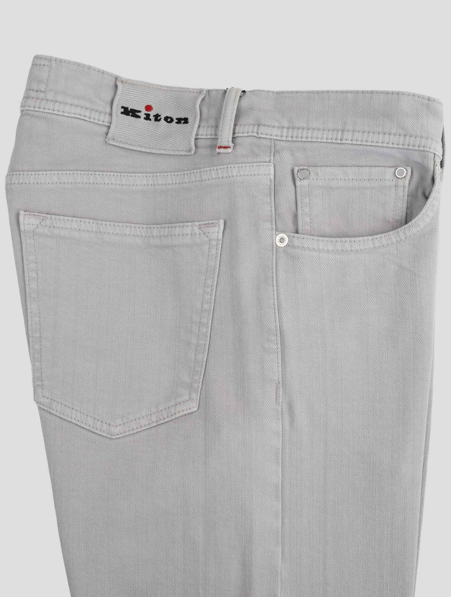 Kiton Gray Cotton Ea Jeans