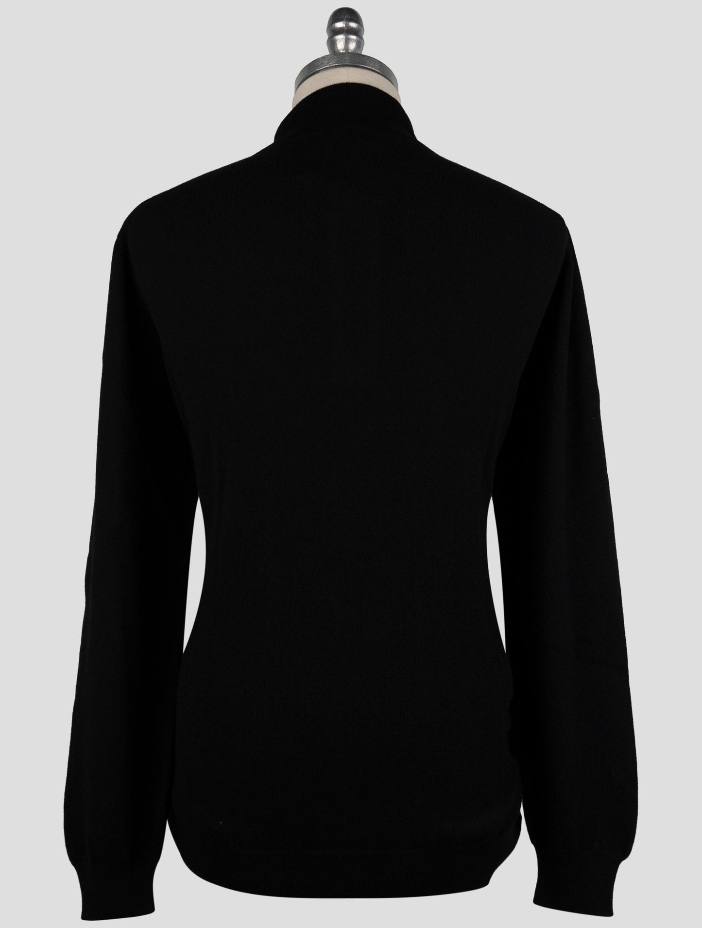 Kiton Black Cashmere Sweater Half Zip