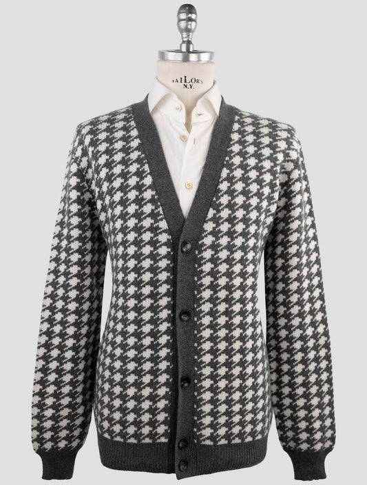 Kiton Gray Cashmere Sweater Cardigan