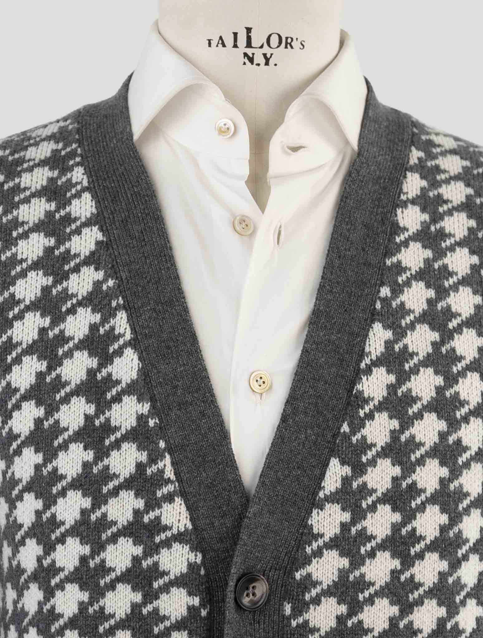 Kiton Gray Cashmere Sweater Cardigan