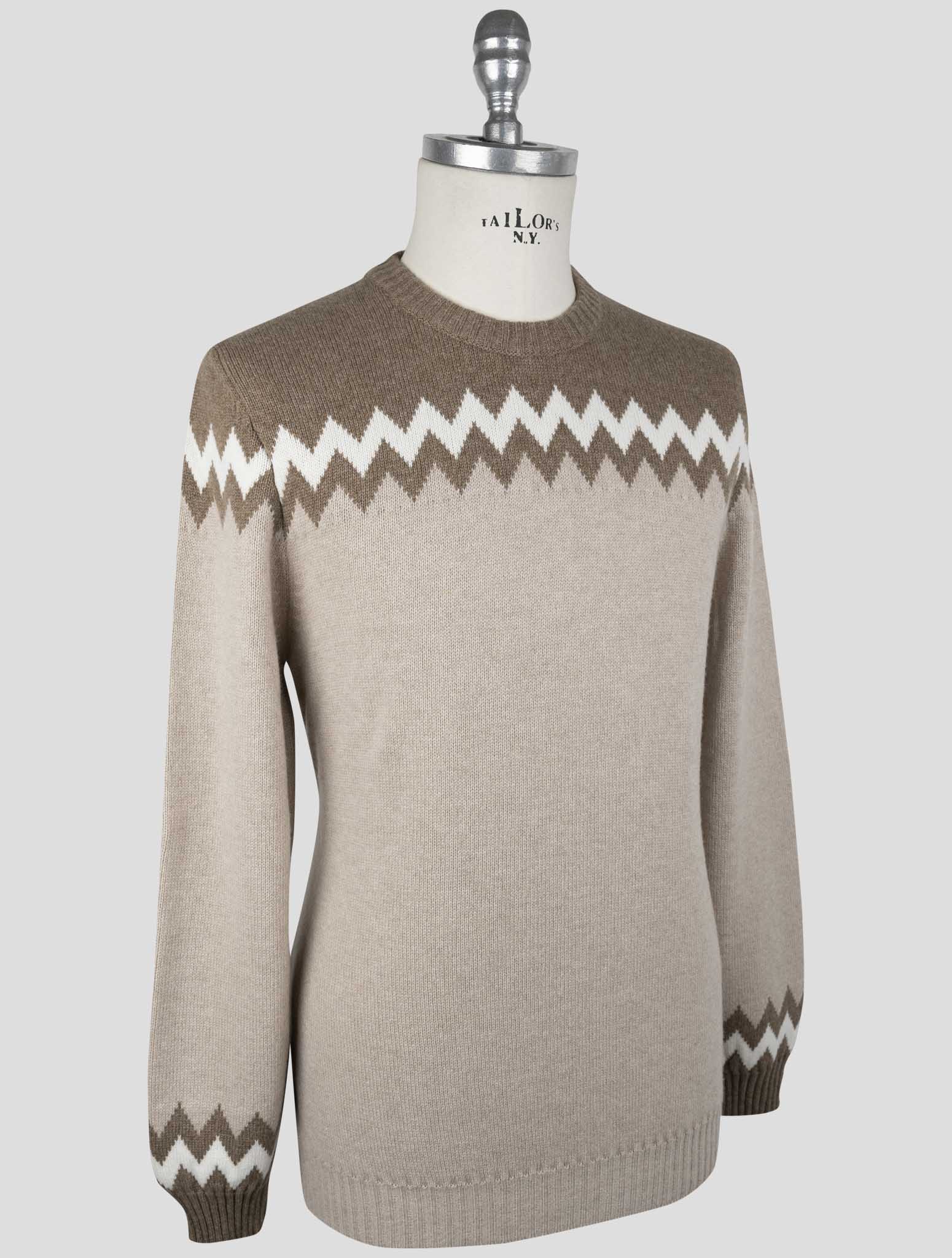 Kiton Beige Cashmere Sweater Crewneck