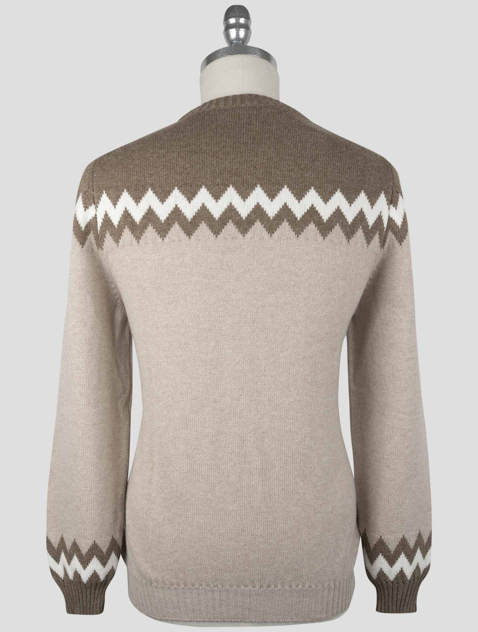 Kiton Beige Cashmere Sweater Crewneck