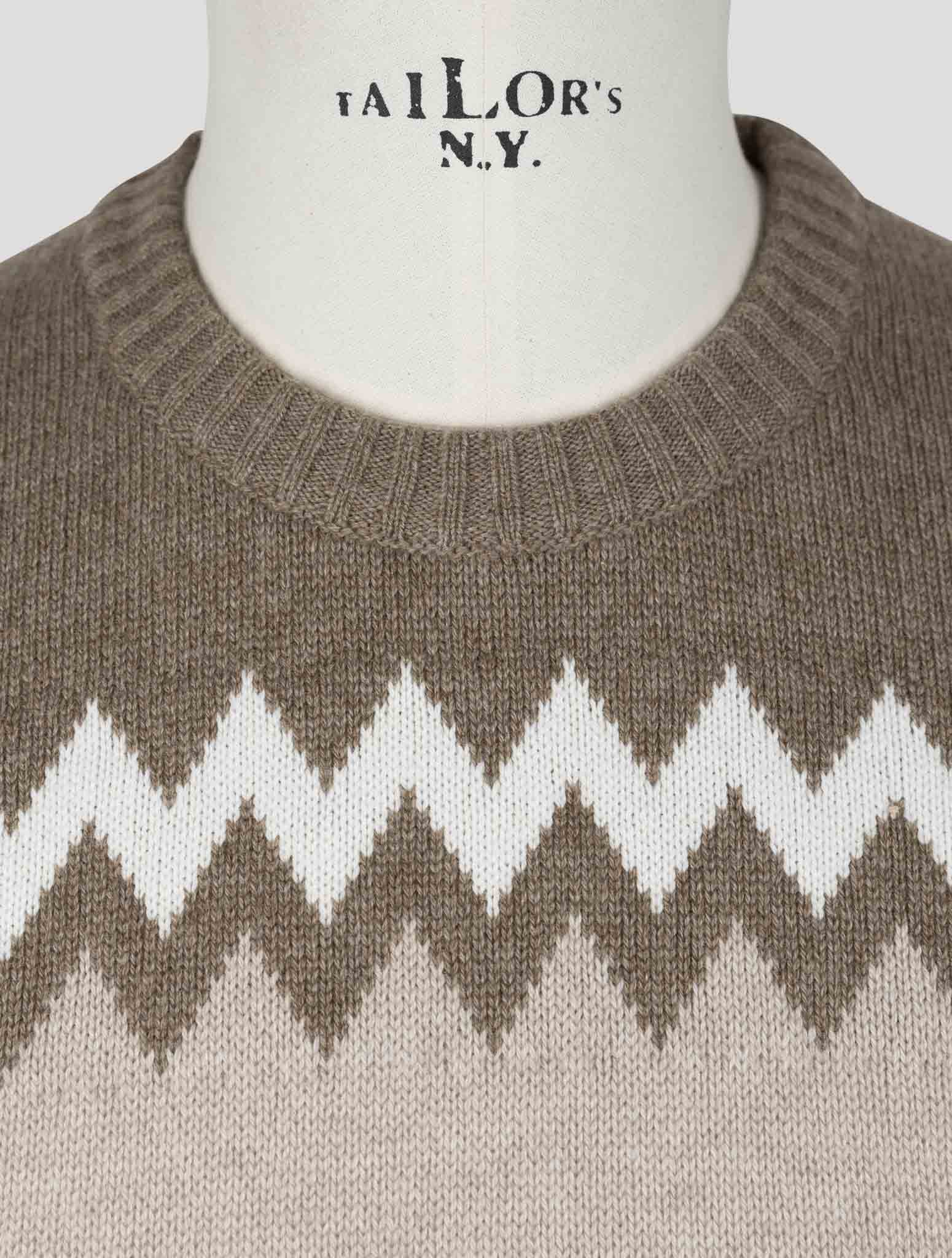 Kiton Beige Cashmere Sweater Crewneck
