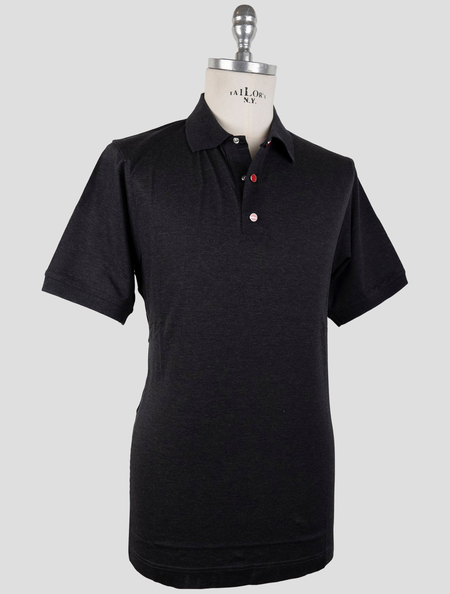 Kiton Dark Gray Cotton Polo
