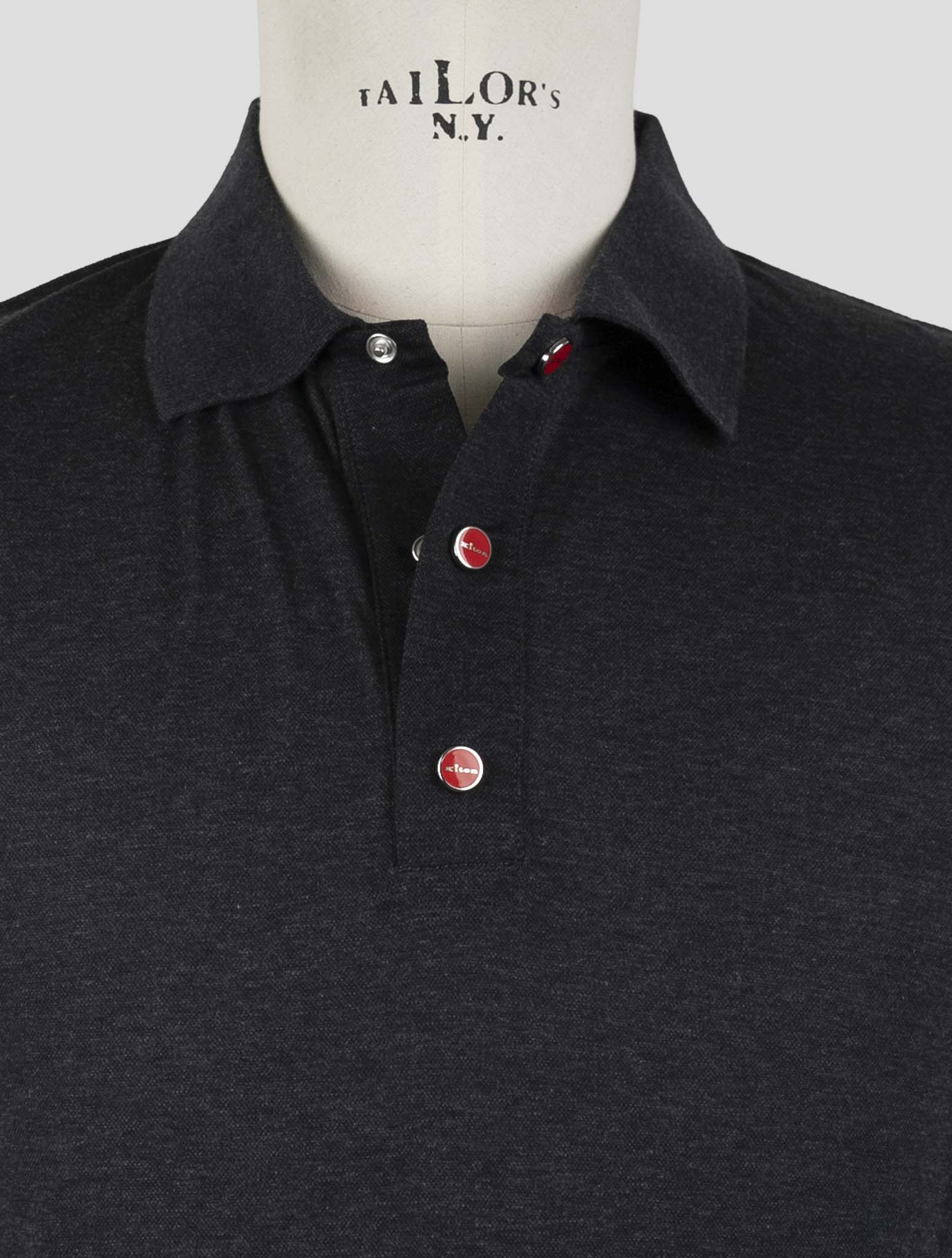 Kiton Dark Gray Cotton Polo