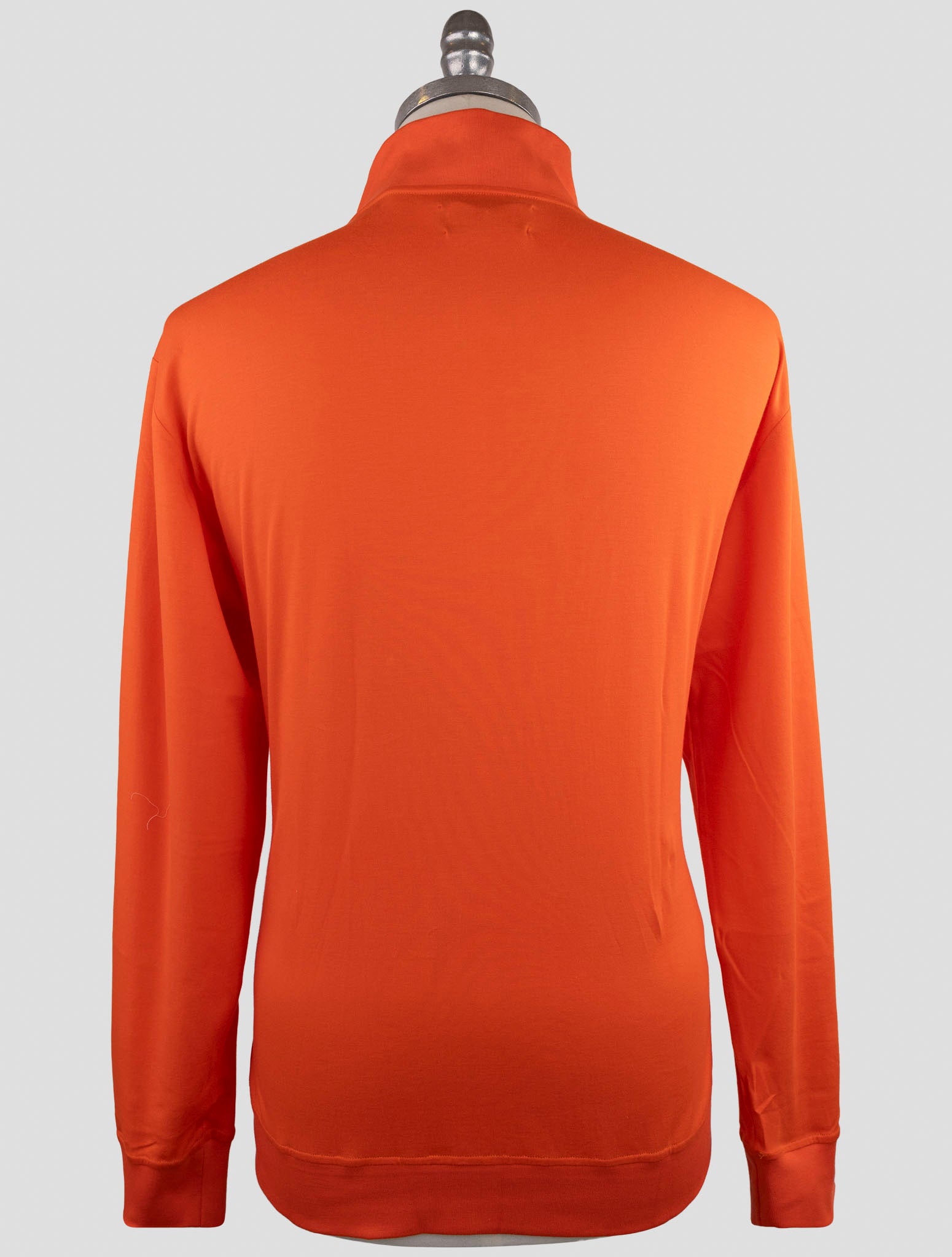 Kiton Orange Cotton Sweater Full Zip