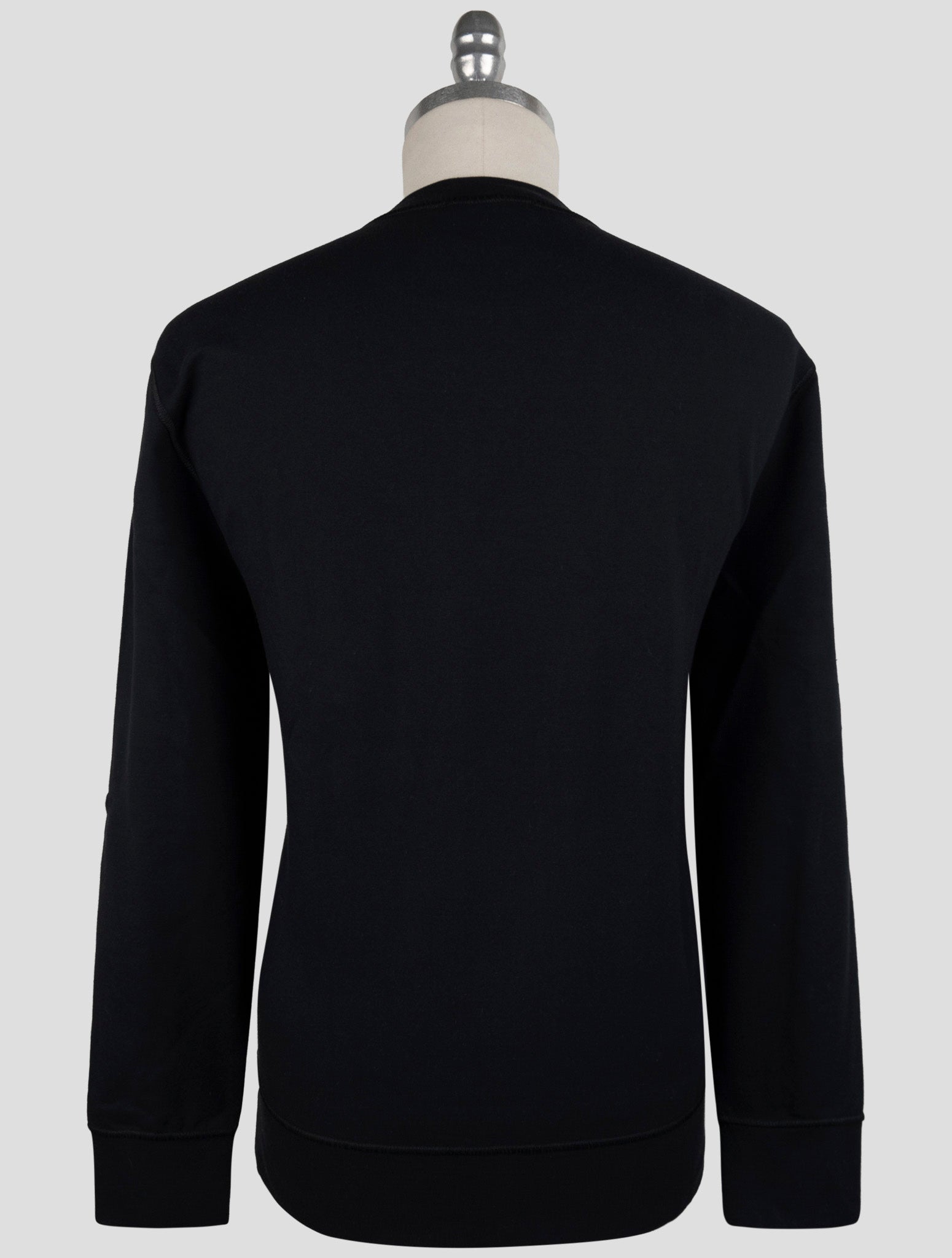 Kiton Dark Blue Cotton Ea Sweater Crewneck