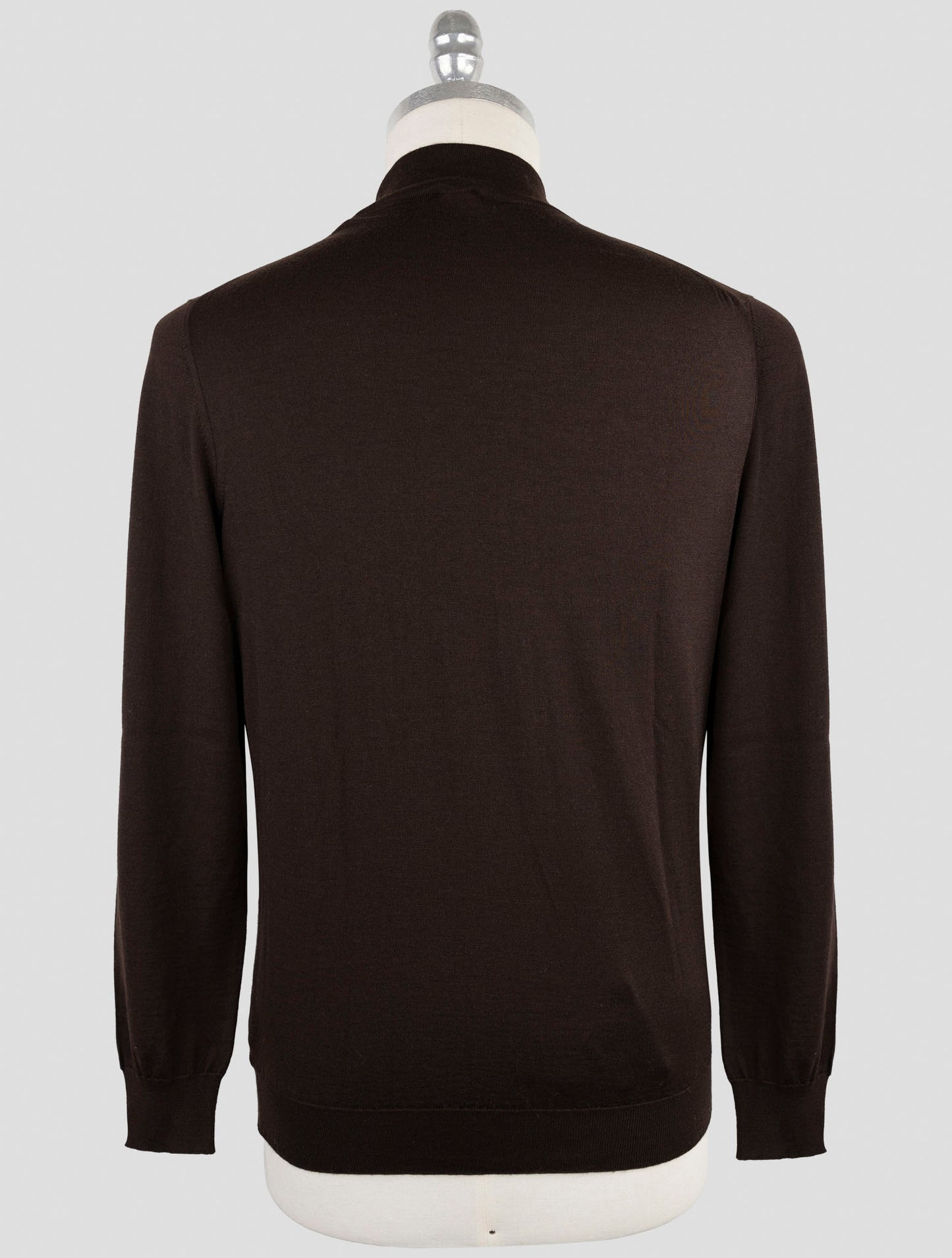 Kiton Brown Cashmere Silk Sweater Half Neck