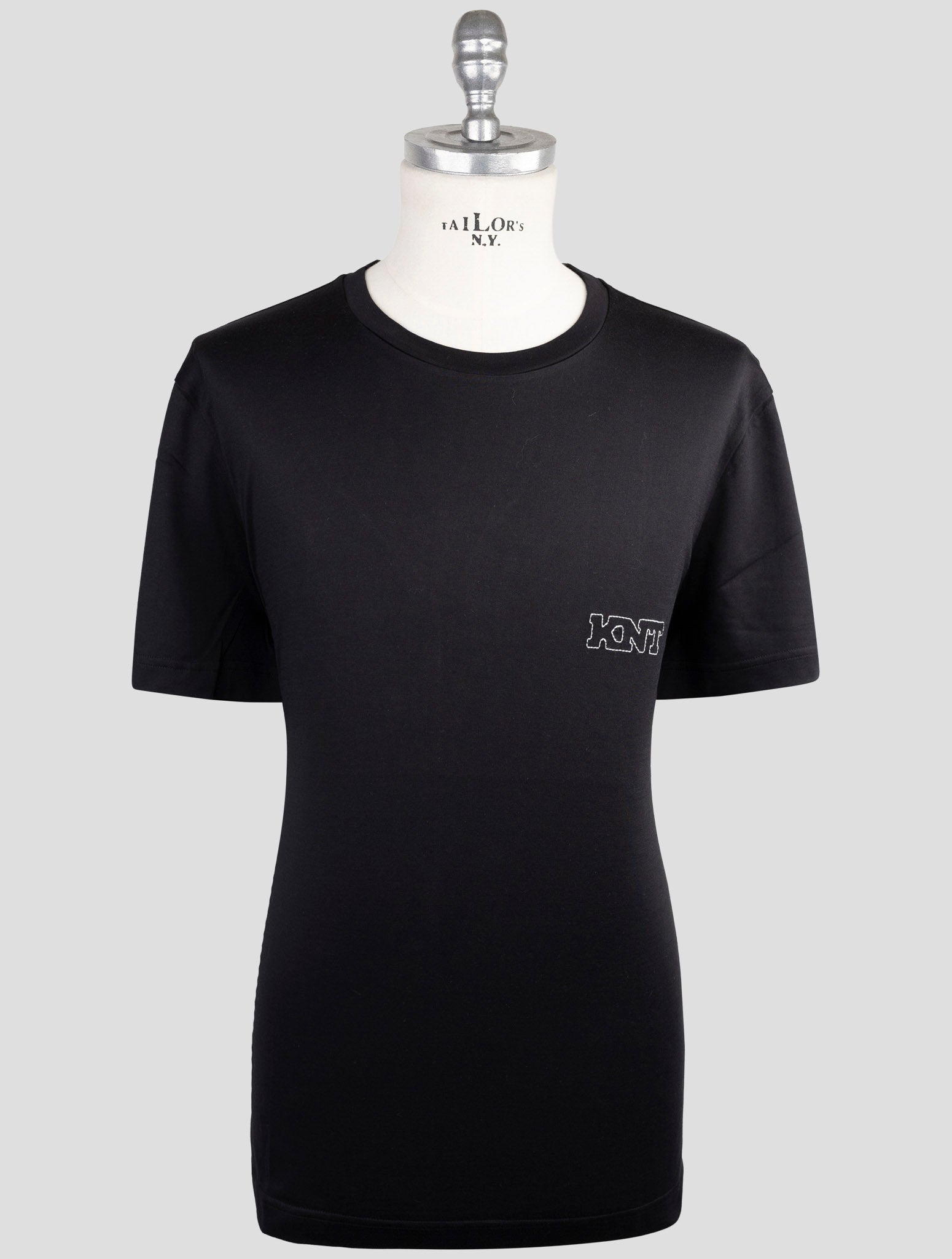 Kiton Knt Black Cotton T-Shirt