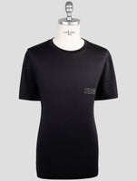 Kiton Knt Black Cotton T-Shirt
