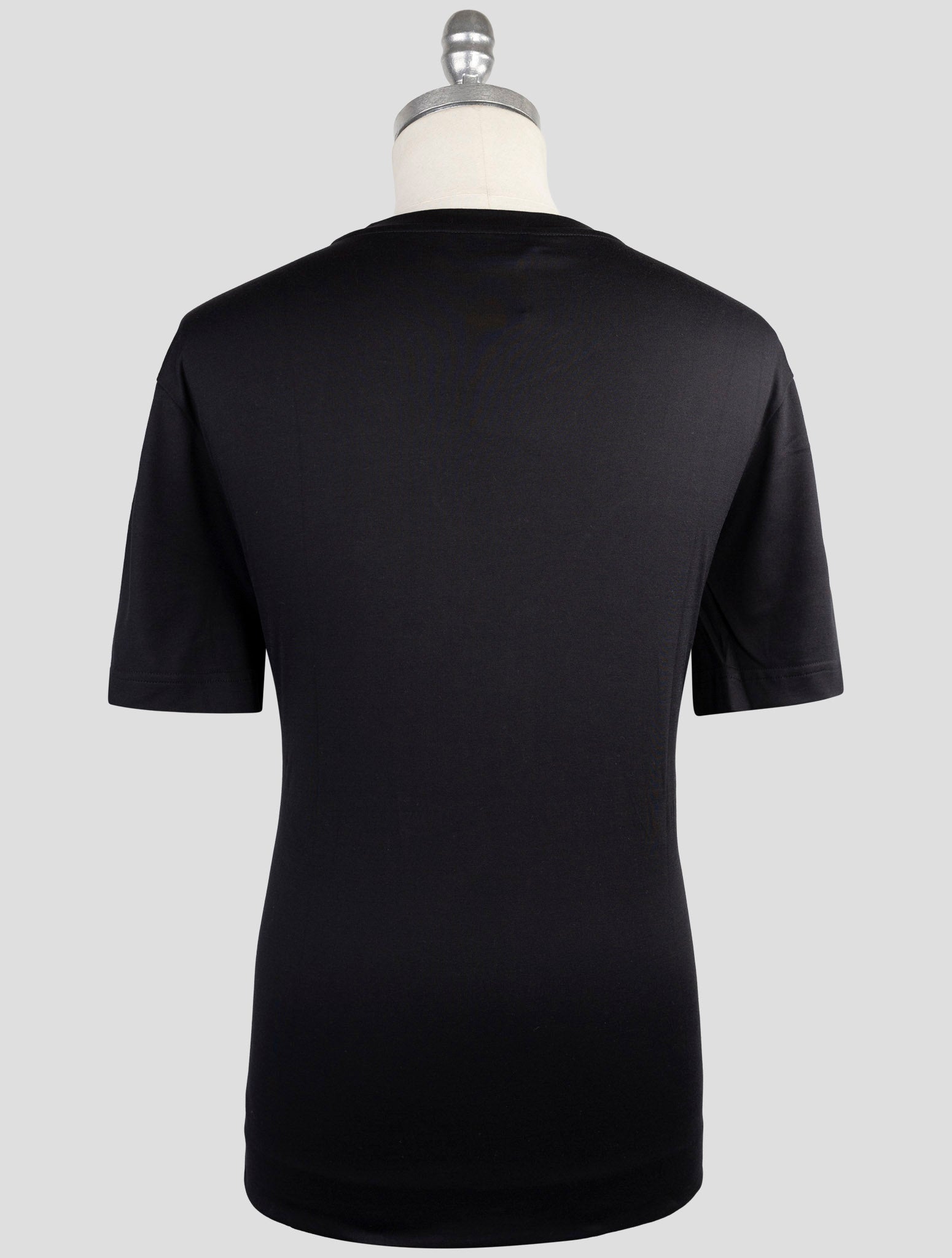 Kiton Knt Black Cotton T-Shirt